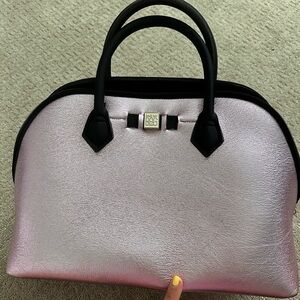 GBG Los Angeles Metallic Pink and Black Satchel